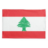 Housse D'oreillers Drapeau du Liban (Dos)