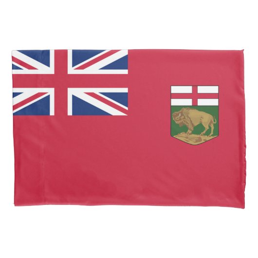 Housse D'oreillers Drapeau du Manitoba (devant)