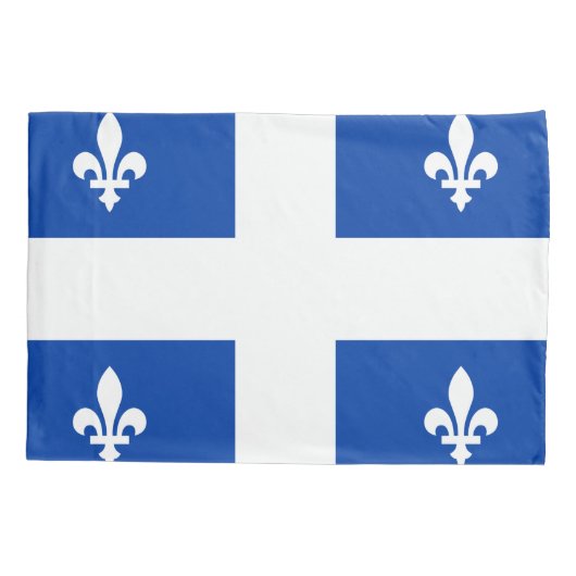 Housse D'oreillers Drapeau du Québec (Dos)