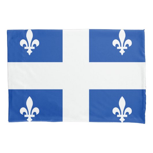 Housse D'oreillers Drapeau du Québec (devant)