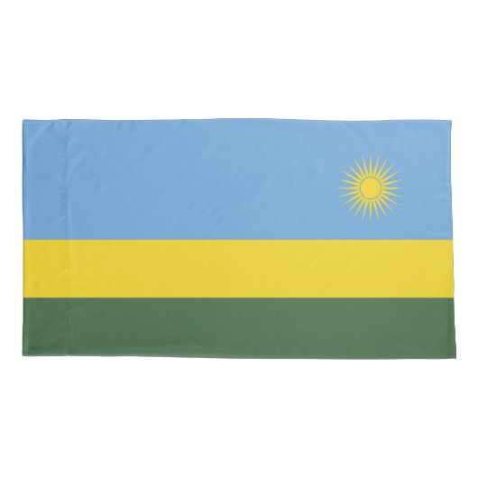 Housse D'oreillers Drapeau du Rwanda (Dos)