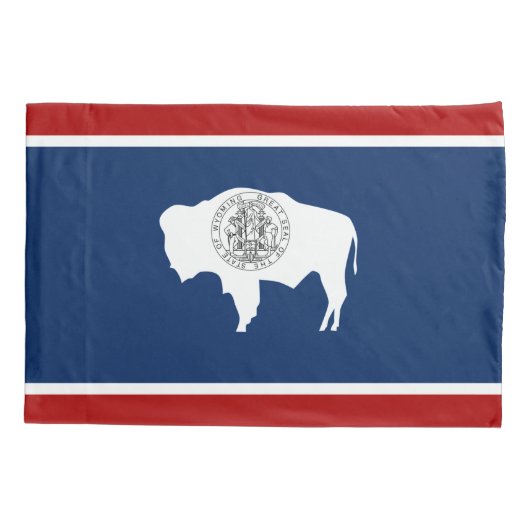 Housse D'oreillers Drapeau du Wyoming (Dos)