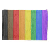 Housse D'oreillers Drapeau gay pride inclusif SlipperyJoe ru texturé (Dos)