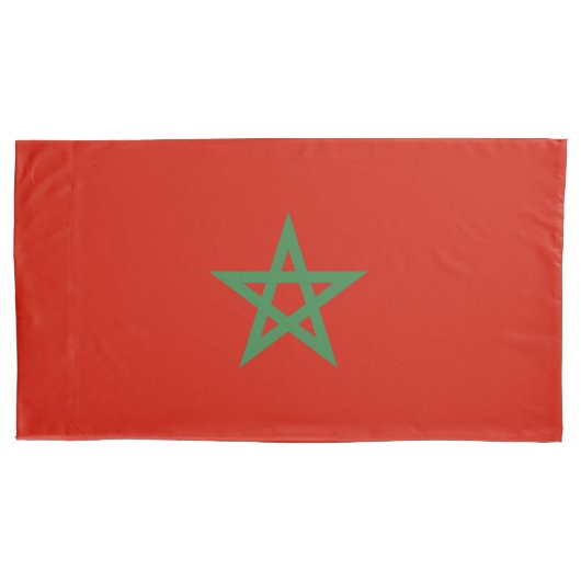 Housse D'oreillers drapeau marocain (devant)