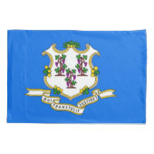 Housse D'oreillers Drapeau Patriotique simple oreiller du Connecticut (Dos)