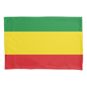 Housse D'oreillers Drapeau rastafarien Rasta Ethiopie