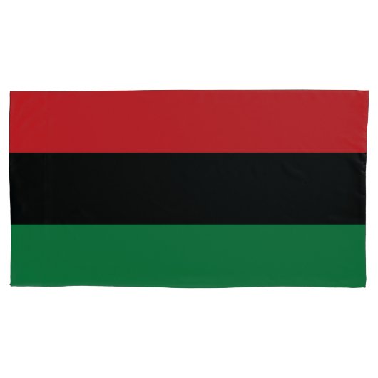 Housse D'oreillers Drapeau rouge, noir et vert (devant-gauche)