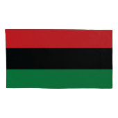 Housse D'oreillers Drapeau rouge, noir et vert (Dos-Droit)
