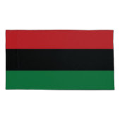 Housse D'oreillers Drapeau rouge, noir et vert (Dos-gauche)