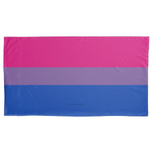 Housse D'oreillers Drapeau SlipperyJoe's Bisexual Pride lavande-rose