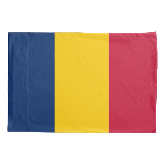 Housse D'oreillers Drapeau Tchad (Dos)