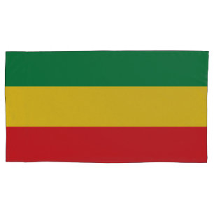 Housse D'oreillers Drapeau vert, or (jaune) et rouge