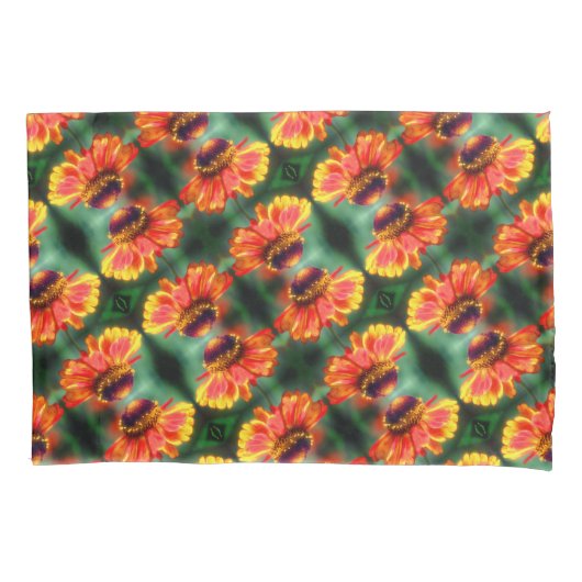Housse D'oreillers Dreamy Zinnia Flower Motif (devant)