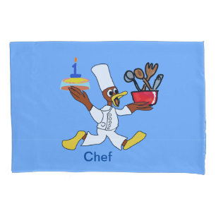 Housse D'oreillers Drôle Chef bleu clair Ducky Kazoo Pillowcase