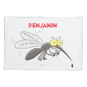 Housse D'oreillers Drôle dessin d'insecte moustique (Dos)