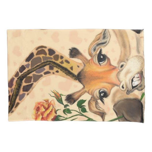 Housse D'oreillers Drôle Giraffe Coussin Coque (devant)