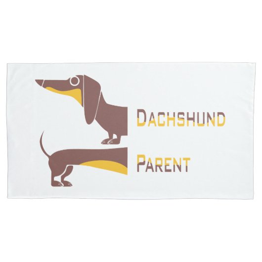 Housse D'oreillers Drôle mignon dachshund pour parent chien long (devant-gauche)