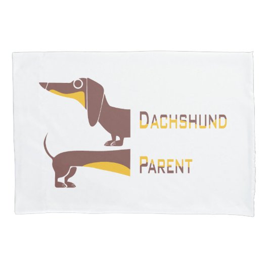 Housse D'oreillers Drôle mignon dachshund pour parent chien long (devant)