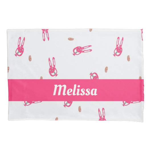 Housse D'oreillers Drôle pas de lapin de dent (devant)