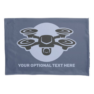 Housse D'oreillers Drone de texte personnalisé