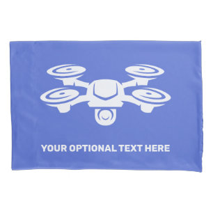 Housse D'oreillers Drone de texte personnalisé
