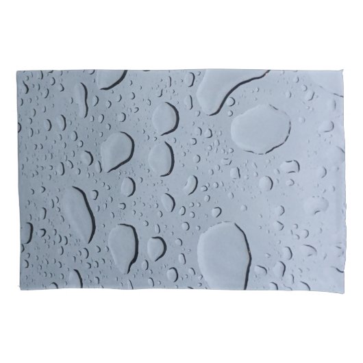 Housse D'oreillers Droplets d'eau Motif Gris Gris Abstrait Artsy (devant)