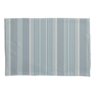 Housse D'oreillers Dusty bleu moderne rayures motifs rétro minimes