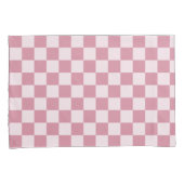 Housse D'oreillers Dusty rose checkerboard pattern (devant-Droit)