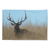 Housse D'oreillers E26 Bull Elk Laying in the Weeds (Dos)