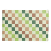 Housse D'oreillers Earthy rainbow diagonal checkerboard pattern (Dos-gauche)