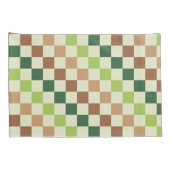 Housse D'oreillers Earthy rainbow diagonal checkerboard pattern (Dos-Droit)