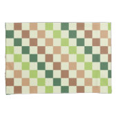 Housse D'oreillers Earthy rainbow diagonal checkerboard pattern (devant-Droit)