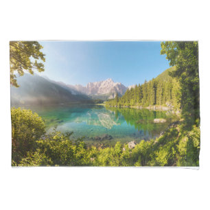 Housse D'oreillers Eau Lago di Fusine Mont Gangart Alpes juliennes