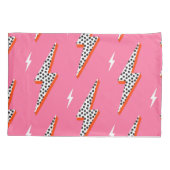 Housse D'oreillers Éclair rétro tonnerre flash tonnerre rouge Tissu T (Dos)