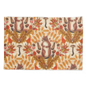 Housse D'oreillers Écureuil d'automne sur blanc (Dos-gauche)