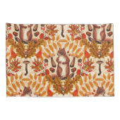 Housse D'oreillers Écureuil d'automne sur blanc (Dos-Droit)