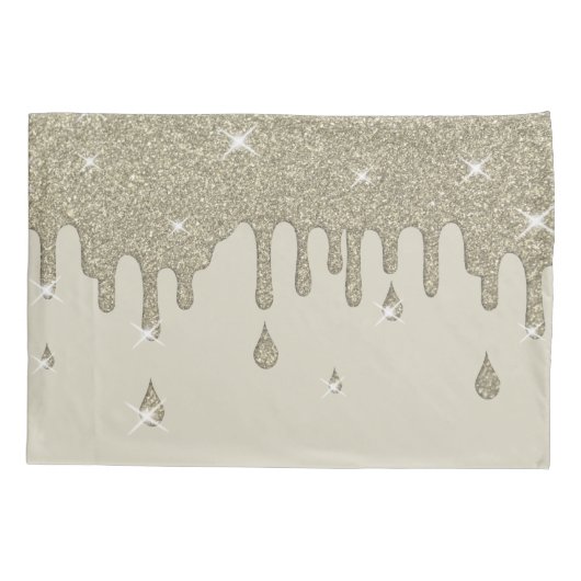 Housse D'oreillers Effet Parties scintillant en argent et étincelles (Dos)