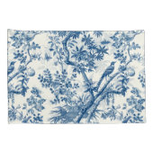 Housse D'oreillers Élégance botanique bleu classique (Dos-Droit)