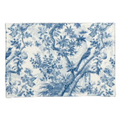 Housse D'oreillers Élégance botanique bleu classique (devant-Droit)