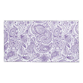 Housse D'oreillers Elégant blanc & violet floral Paisley (Dos)