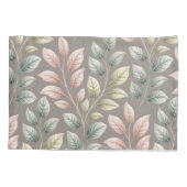 Housse D'oreillers Elegant Botanical Pink & Sage Leaf Pattern (Dos)