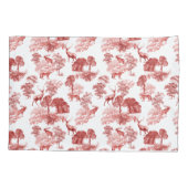 Housse D'oreillers Élégant Classy Red Toile Français Deer Fox Forest (Dos-gauche)