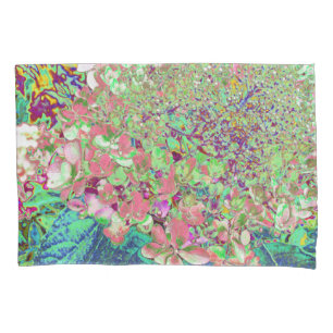 Housse D'oreillers Élégant Corail et Chartreuse Limelight Hydrangea