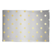 Housse D'oreillers élégant faux or pois argent (Dos)