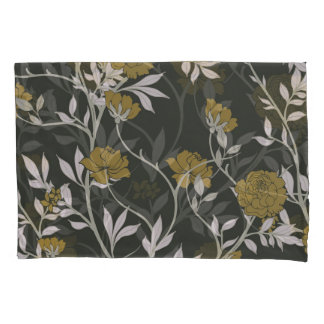 Housse D'oreillers Elégant fleuri : design motif vintage.