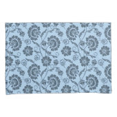 Housse D'oreillers Elegant Floral Pattern on Light Blue Back (devant-Droit)