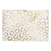 Housse D'oreillers Elegant Gold White Leopard Cheetah Animal Print (Dos)