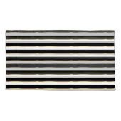 Housse D'oreillers Elégant Grille Noir Blanc (Dos-gauche)