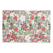 Housse D'oreillers Elégant hiver Rouge blanc Floral peinture (Dos-gauche)