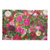 Housse D'oreillers Élégant jardin fleuri Vintage Rose (Dos)